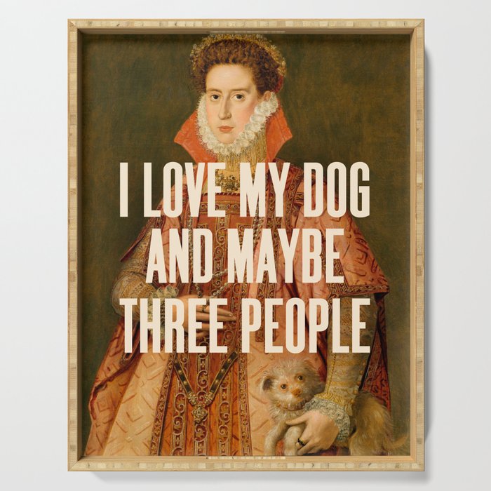 I Love My Dog Serving Tray Gallery Image 1