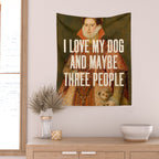 I Love My Dog Wall Tapestry Gallery Image 2