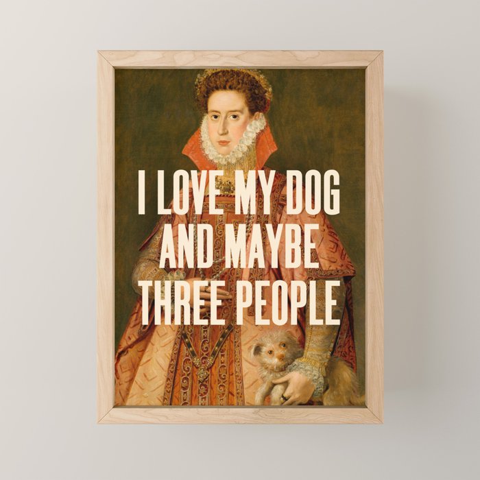 I Love My Dog Mini Art Print Gallery Image 1