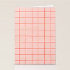 Grid Pattern Peach Stationery Card Gallery Image 2