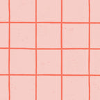 Grid Pattern Peach Coffee Mug Gallery Image 2