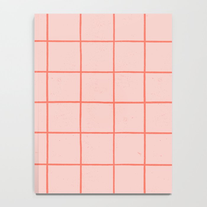 Grid Pattern Peach Notebook Gallery Image 4
