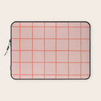 Grid Pattern Peach Laptop Sleeve Gallery Image 1