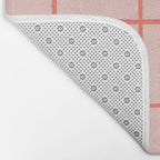 Grid Pattern Peach Bath Mat Gallery Image 2