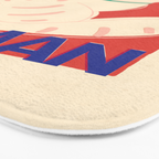 Impress Me Human Vintage Cat, Retro Illustration Bath Mat Gallery Image 3