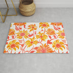 Sunflower Watercolor - Fiery Palette Rug Gallery Image 1