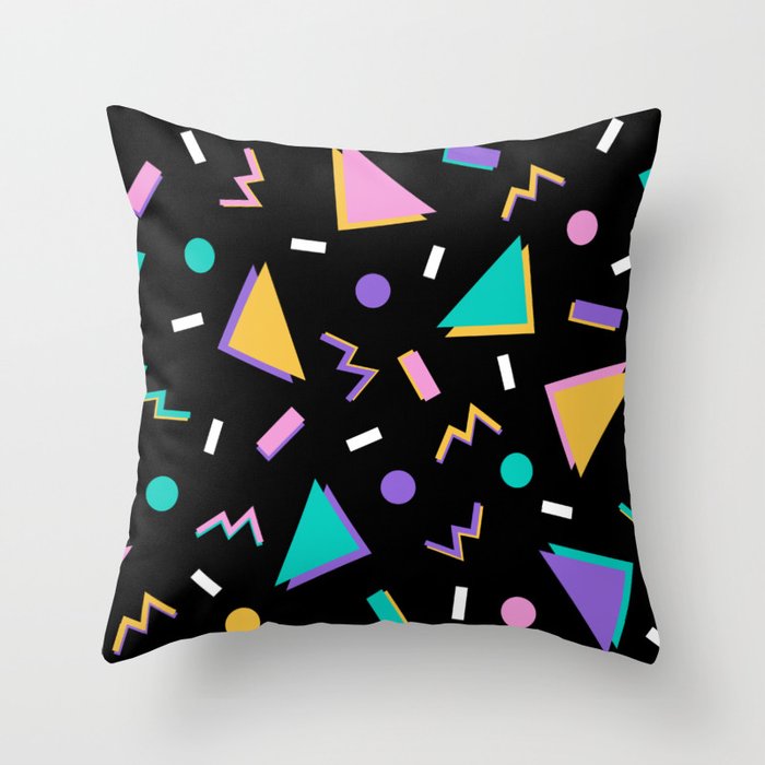 Memphis pattern 104 - 80s / 90s Retro Throw Pillow Gallery Image 1