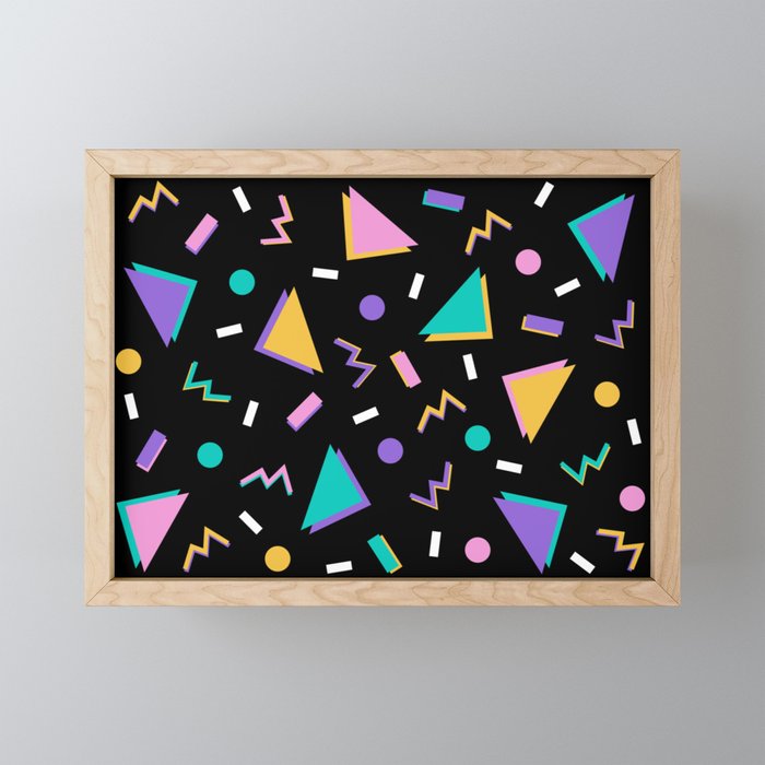 Memphis pattern 104 - 80s / 90s Retro Mini Art Print Gallery Image 1