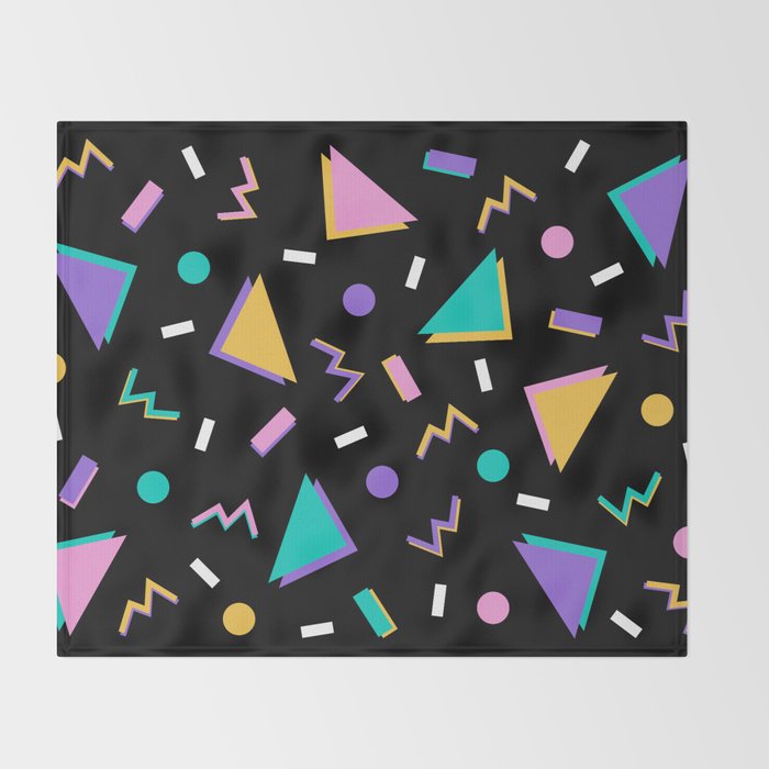 Memphis pattern 104 - 80s / 90s Retro Throw Blanket Gallery Image 2