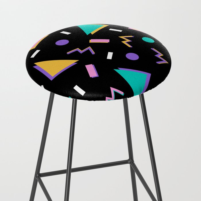 Memphis pattern 104 - 80s / 90s Retro Stool Gallery Image 2
