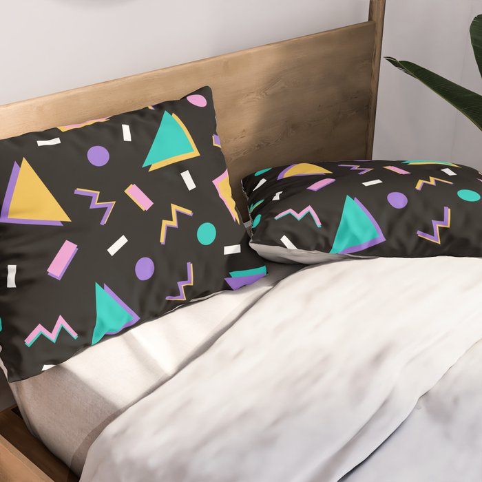 Memphis pattern 104 - 80s / 90s Retro Pillow Sham Gallery Image 2