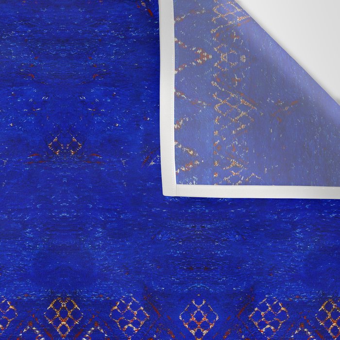 -A5- Royal Calm Blue Bohemian Moroccan Artwork. Wall Tapestry Gallery Image 3