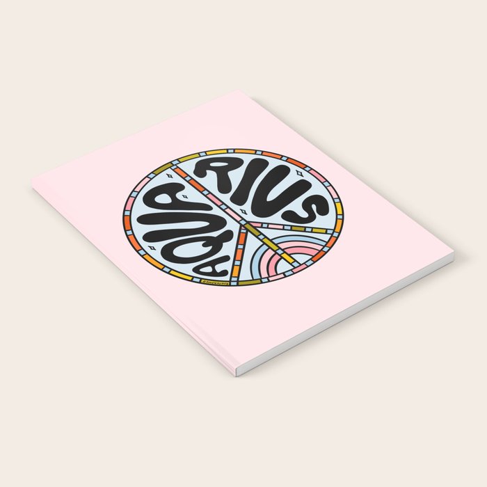 Aquarius Peace Sign Notebook Gallery Image 2
