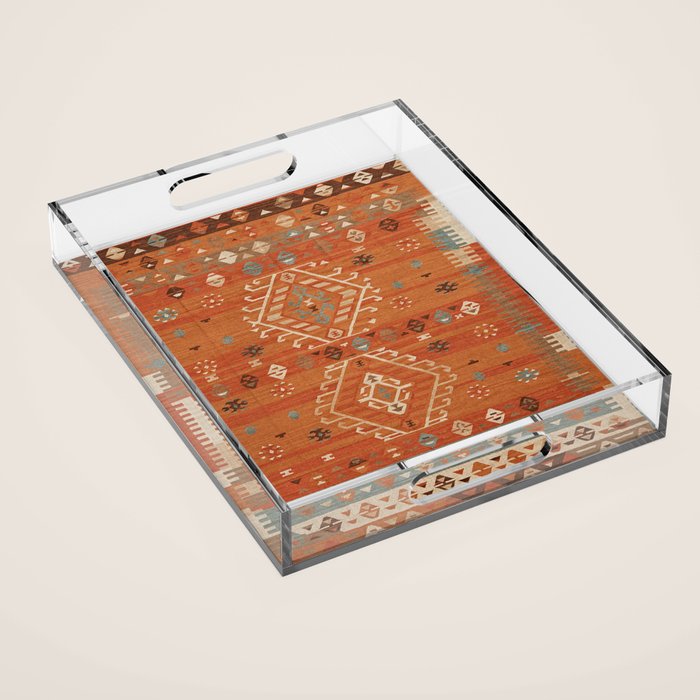 Heritage Traditional Moroccann Rug Design Acrylic Tray Gallery Image 1