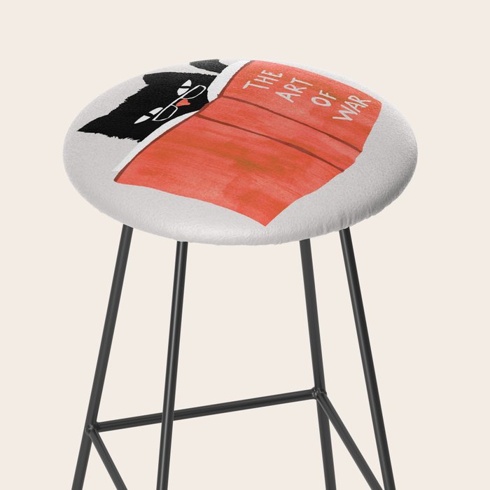 Cat reading book Stool Gallery Image 2