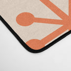 Mid Century Modern Atomic Fusion Pattern 211 Googie Orange and Turquoise Desk Mat Gallery Image 4