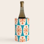 Mid Century Modern Atomic Fusion Pattern 211 Googie Orange and Turquoise Wine Chiller Gallery Image 3