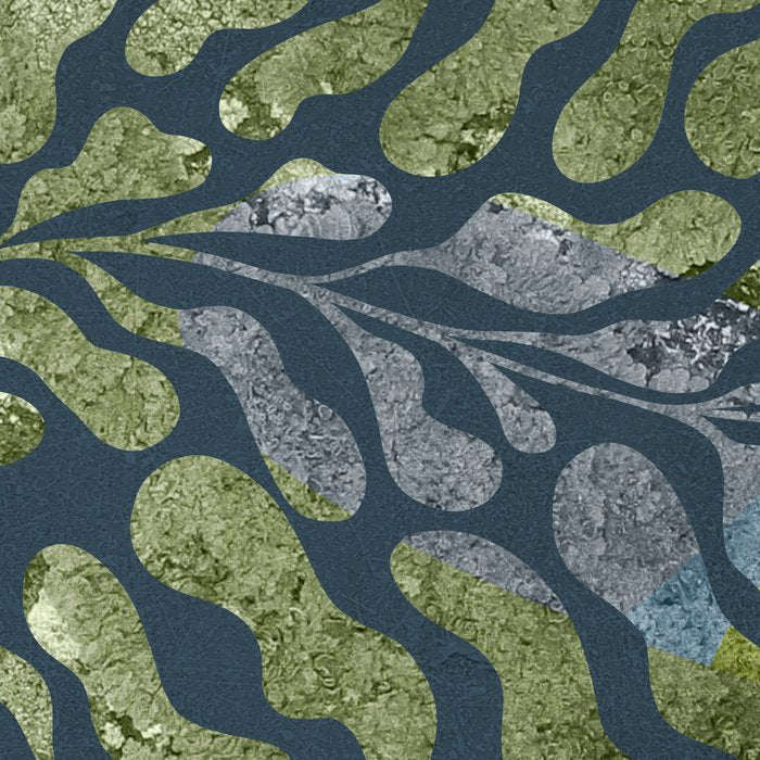 Endless Dark Leaf Illustration 1.2 Celestial Blue-Green Coffee Mug Gallery Image 2