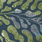Endless Dark Leaf Illustration 1.2 Celestial Blue-Green Coffee Mug Gallery Image 2