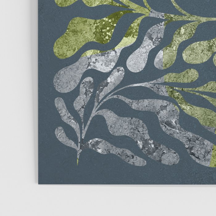 Endless Dark Leaf Illustration 1.2 Celestial Blue-Green Poster Gallery Image 3