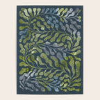 Endless Dark Leaf Illustration 1.2 Celestial Blue-Green Poster Gallery Image 4