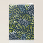 Endless Dark Leaf Illustration 1.2 Celestial Blue-Green Stationery Card Gallery Image 2