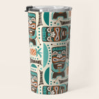 Tiki Hut Cream Aqua Travel Mug Gallery Image 3