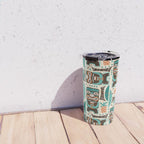 Tiki Hut Cream Aqua Travel Mug Gallery Image 4