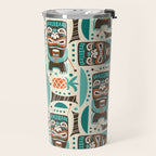 Tiki Hut Cream Aqua Travel Mug Gallery Image 2
