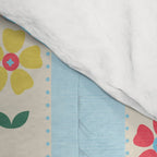 Granny Style Vintage Florals And Light Blue Stripes Comforter Gallery Image 4
