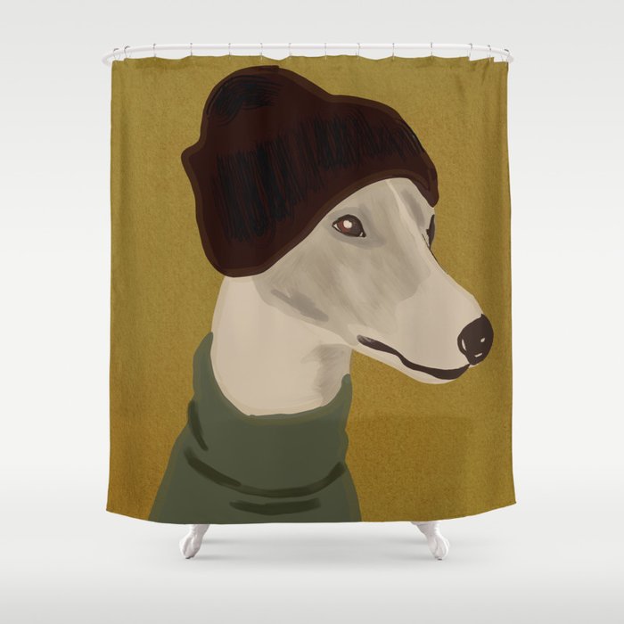 Dog Portrait 4 Shower Curtain Gallery Image 1