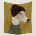 Dog Portrait 4 Wall Tapestry Gallery Image 4