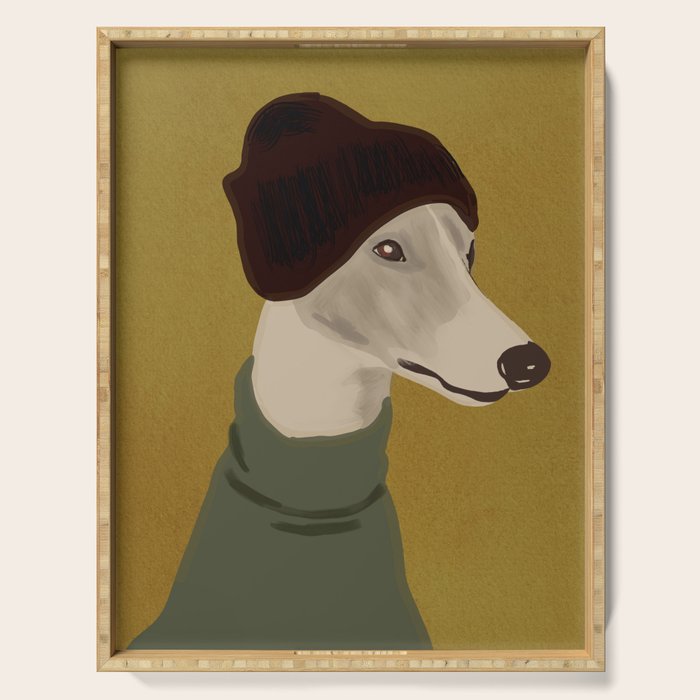 Dog Portrait 4 Serving Tray Gallery Image 1
