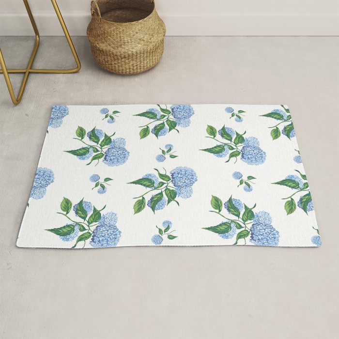 Hydrangeas blue and white - Jumbo Rug Gallery Image 1