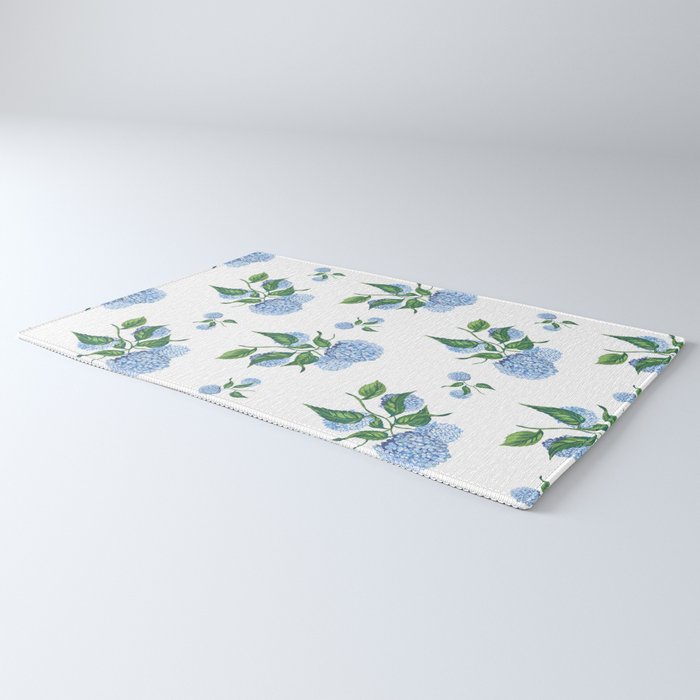 Hydrangeas blue and white - Jumbo Rug Gallery Image 3