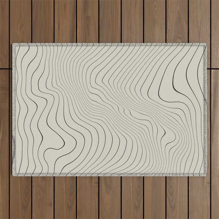 Line Distortion #3 Outdoor Rug Gallery Image 1