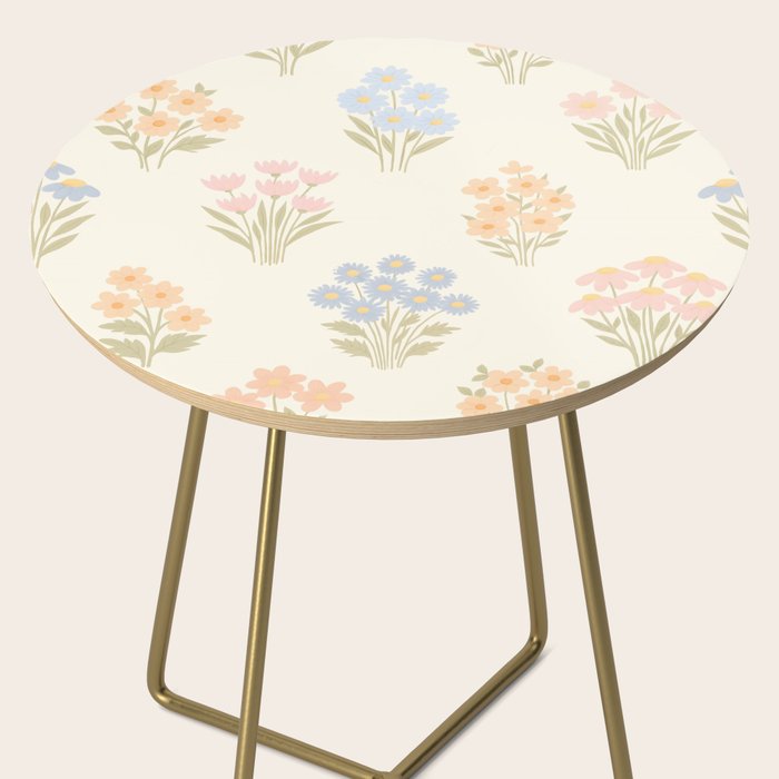 Pastel Wildflower Bouquets Side Table Gallery Image 2