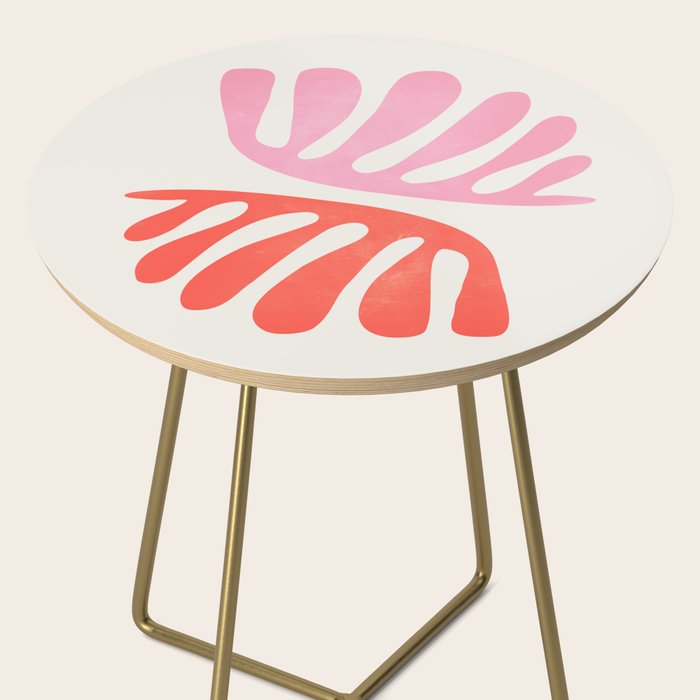 Peach & Orange: Wild Leaf | Matisse Foliage Paper Cutouts 03 Side Table Gallery Image 2