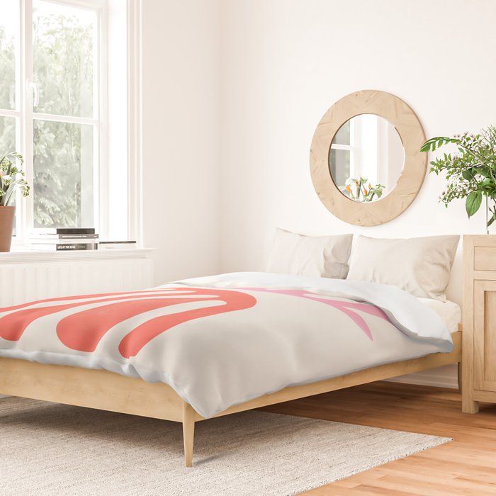 Peach & Orange: Wild Leaf | Matisse Foliage Paper Cutouts 03 Duvet Cover Gallery Image 2