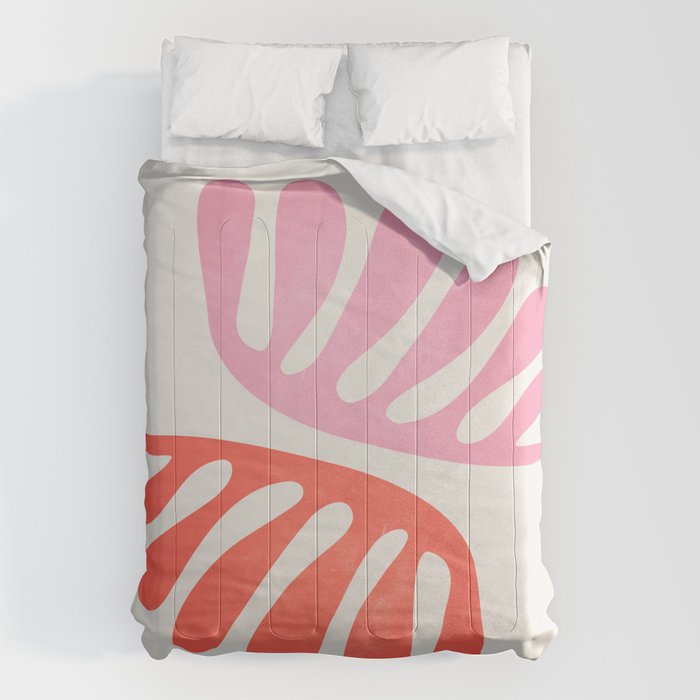 Peach & Orange: Wild Leaf | Matisse Foliage Paper Cutouts 03 Comforter Gallery Image 1
