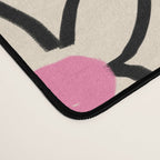 Joyful Flower Lines - b/w pink Desk Mat Gallery Image 4