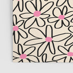 Joyful Flower Lines - b/w pink Poster Gallery Image 3