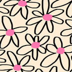 Joyful Flower Lines - b/w pink Coffee Mug Gallery Image 2