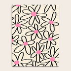 Joyful Flower Lines - b/w pink Notebook Gallery Image 4