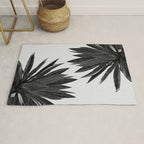 Agave Cactus Black & White Rug Gallery Image 1