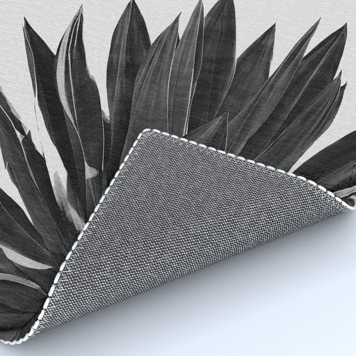 Agave Cactus Black & White Rug Gallery Image 4