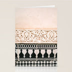 Graphic tile pattern | Moroccan Arabic tiles in earth tones. | Pastel film marrakech photography Stationery Card Gallery Image 2