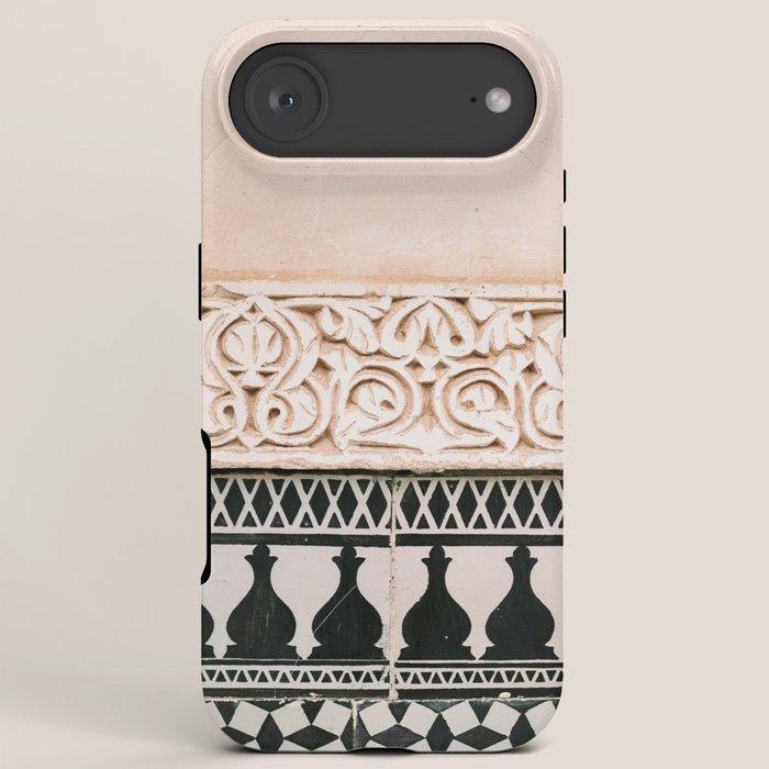 Graphic tile pattern | Moroccan Arabic tiles in earth tones. | Pastel film marrakech photography iPhone Case Gallery Image 6