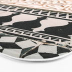 Graphic tile pattern | Moroccan Arabic tiles in earth tones. | Pastel film marrakech photography Bath Mat Gallery Image 3