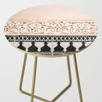 Graphic tile pattern | Moroccan Arabic tiles in earth tones. | Pastel film marrakech photography Side Table Gallery Image 2
